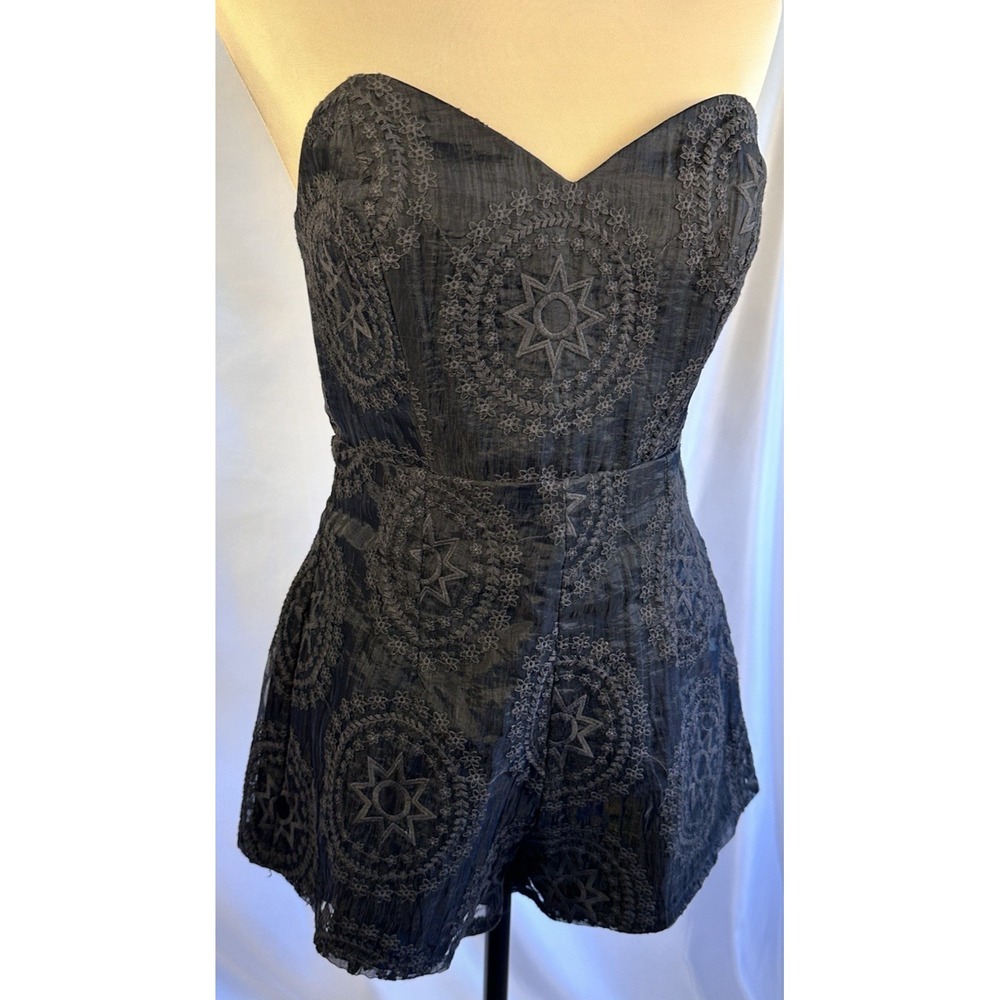 Stone Cold Fox Womens Festival Clubwear Floral Strapless Romper Size 3 Beach - Picture 3 of 9